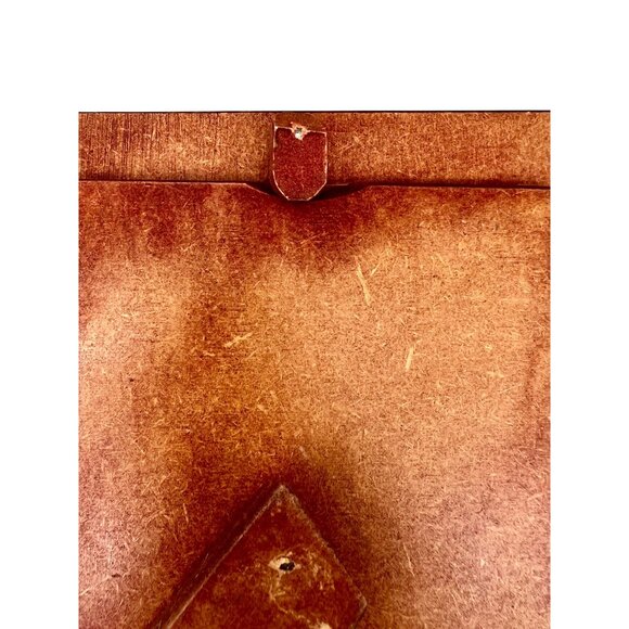 Vintage Handmade Brass Gold Floral Embossed Picture Frame 4x6 Primitive - Picture 6 of 8